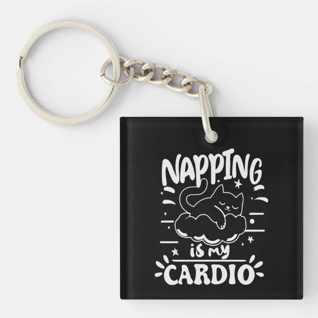 Napping Est Mon Cardio Simple Drôle Design Chat (Devant)