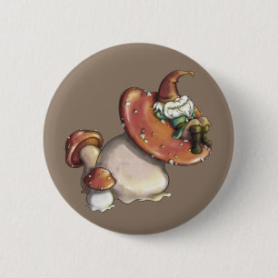 Napping Gnome 2 Inch Round Button