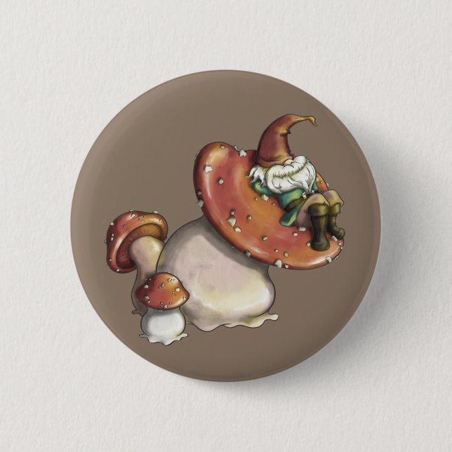 Napping Gnome 2 Inch Round Button (Front)