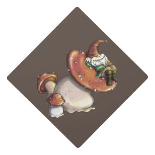 Napping Gnome Graduation Cap Topper