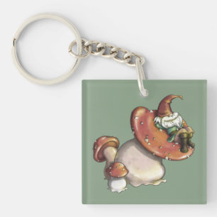 Napping Gnome Keychain