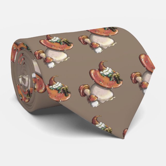 Napping Gnome Tie (Rolled)