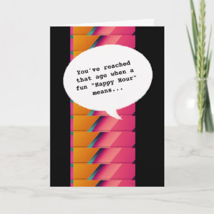 Napping Happy Hour Getting Old Funny Birthday Card