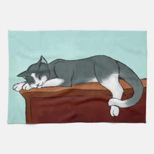 Napping Kitty Kitchen Towel
