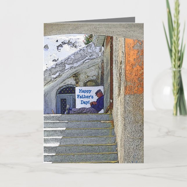 NAPPING MAN/HAPPY FATHER'S DAY CARD (Front)