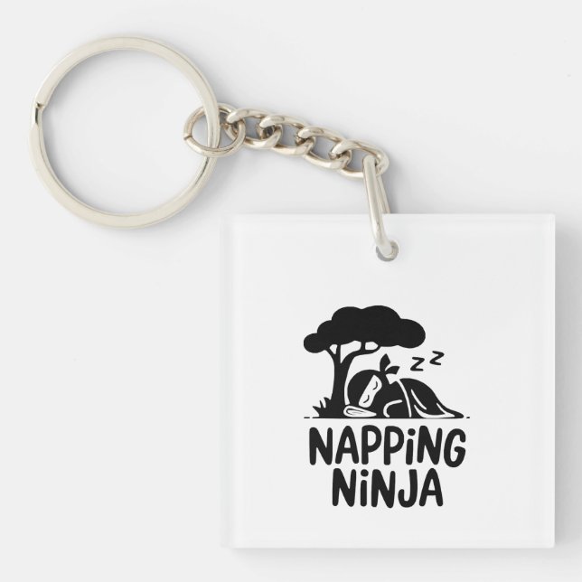 Napping Ninja - Ninja Sleepy mignonne Art Drôle Sl (Devant)