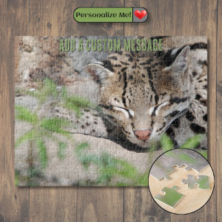 Napping Ocelot Jigsaw Puzzle