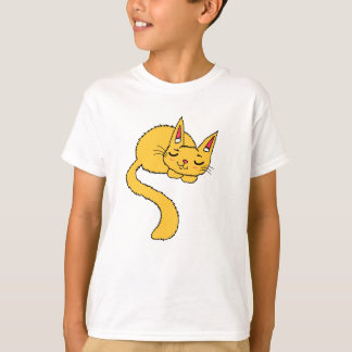 Napping Orange Cat Kid Shirt