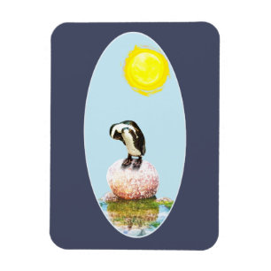 Napping Penguin in the Sun Magnet