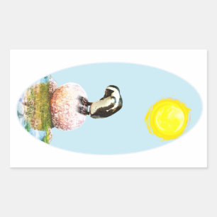 Napping Penguin in the Sun Sticker