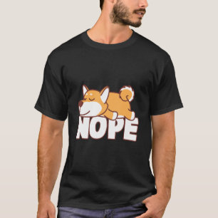 Napping shiba inu funny nope lazy pet gift T-Shirt