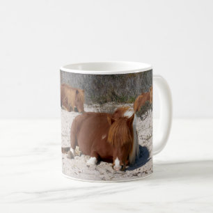 Napping Wild Ponies at Assateague National Park Coffee Mug