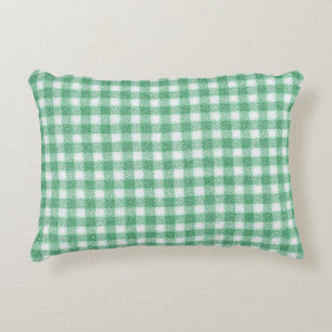 Nappy Mint Green Gingham Accent Pillow