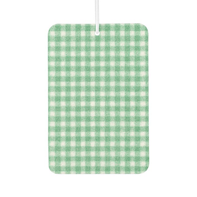 Nappy Mint Green Gingham  Air Freshener (Front)