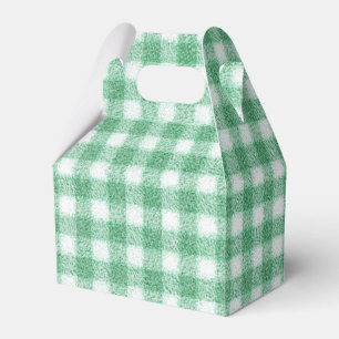 Nappy Mint Green Gingham Favor Box