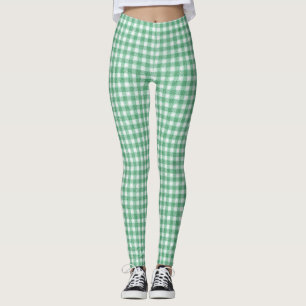 Nappy Mint Green Gingham  Leggings