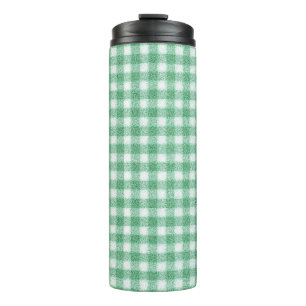 Nappy Mint Green Gingham  Thermal Tumbler
