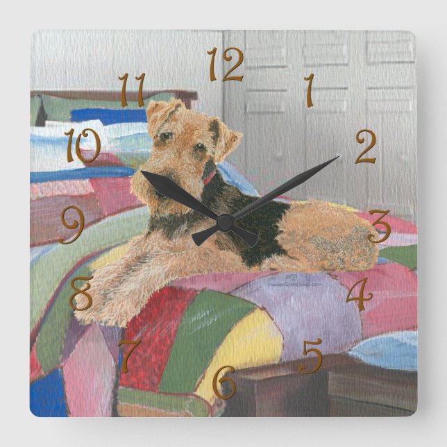 Naptime Square Wall Clock (Front)