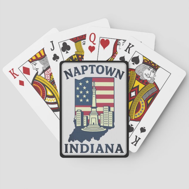 Naptown Indiana Monument Circle Playing Cards (Back)