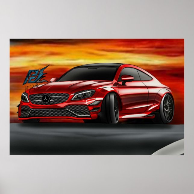 naquash design mercedes amg c63 s coupe poster (Front)