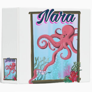 Nara Japan Squid travel poster Binder