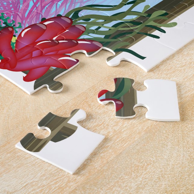 Nara Japan Squid travel poster Jigsaw Puzzle (Side)