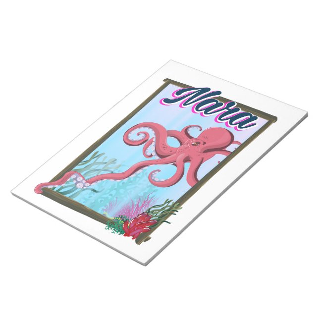 Nara Japan Squid travel poster Notepad (Angled)