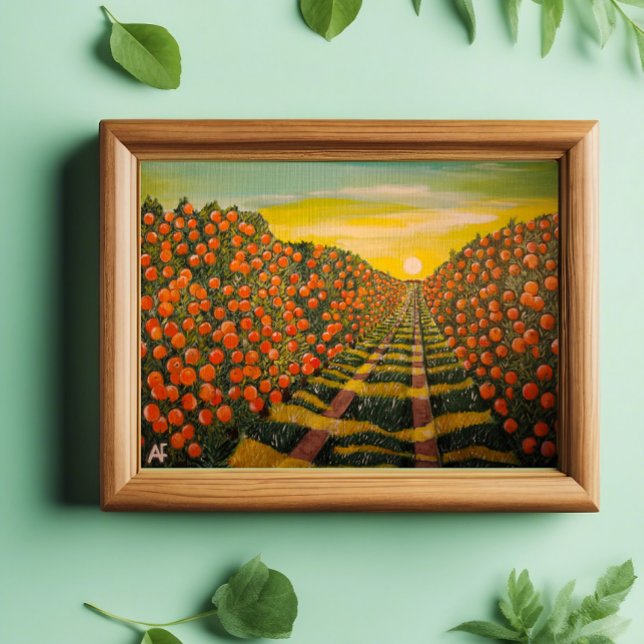 Naranjas de Valencia Painting by Alfred Fox Canvas Print (Not Actual Size)