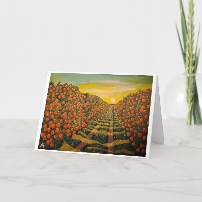Naranjas de Valencia Painting by Alfred Fox Card (Front)