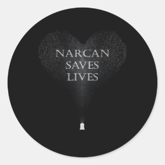 Narcan Saves Opioid Crisis Epidemic Addiction Reco Classic Round Sticker