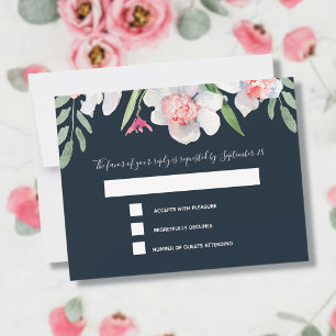 Narcisse blanc sur RSVP marine et menu