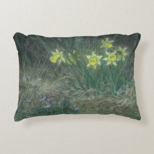 Narcissi and Violets, c.1867 Accent Pillow