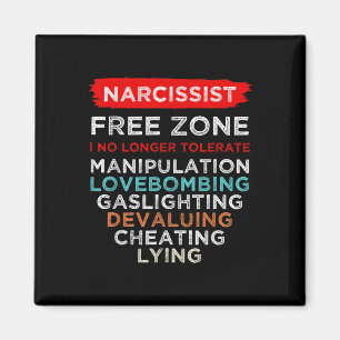 Narcissist Narcissistic Free Zone Awareness Magnet