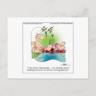 NARCISSIST WOMAN Postcard by April McCallum