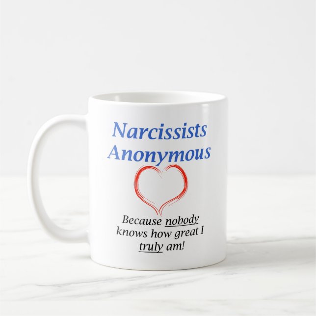 Narcissists Anonymous Coffee Mug (Left)