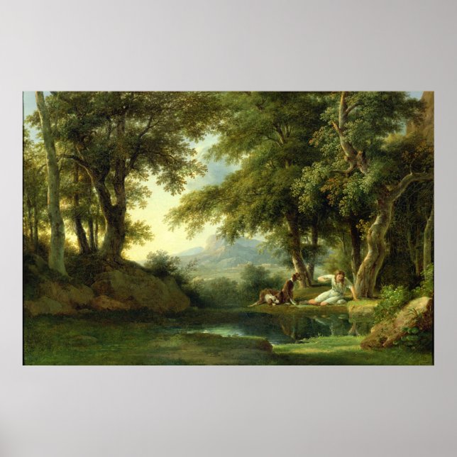 Narcissus Admiring his Reflection Poster (Front)