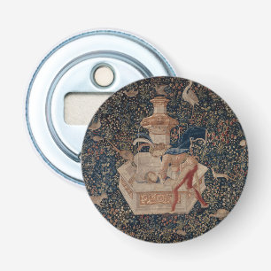 Narcissus at the Well, Medieval Tapestry Bottle Opener