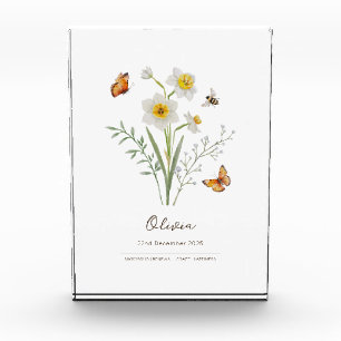 Narcissus Birth Month Flower Photo Block