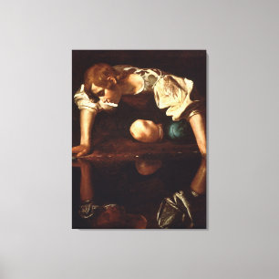 Narcissus by Michelangelo Merisi da Caravaggio Canvas Print
