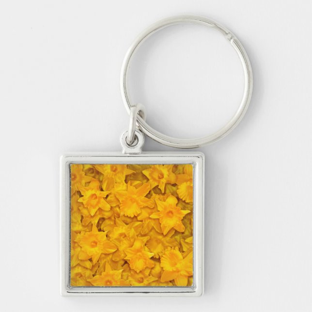 Narcissus Flowers Keychain (Front)