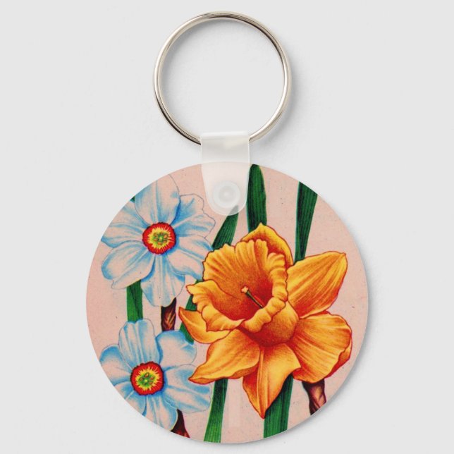narcissus flowers keychain (Front)