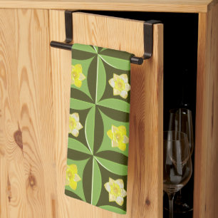 Narcissus in the Hole in the Barn Door Kitchen Towel