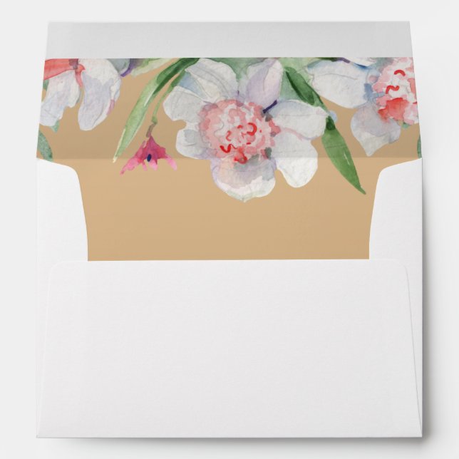 Narcissus on Champagne with Return Address Envelope (Back (Bottom))
