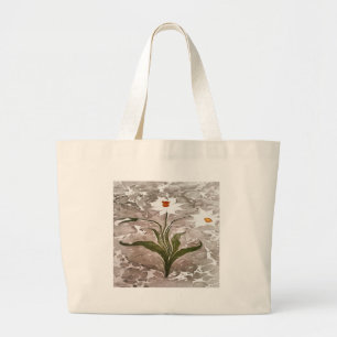 Narcissus On Marble Large Tote Bag