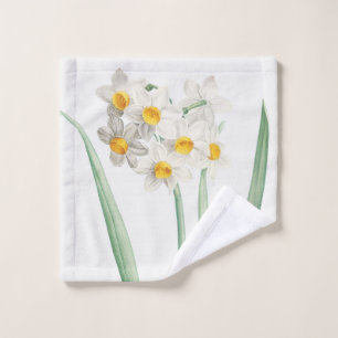 Narcissus, Pierre-Joseph Redouté, 1805 Wash Cloth