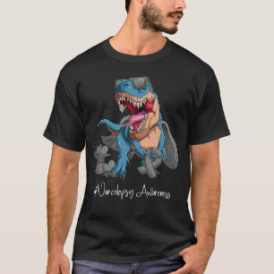 Narcolepsy Awareness Month Grey Ribbon Trex T-Shirt