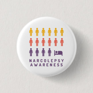 Narcolepsy Awareness Purple Multicolored Pin Badge