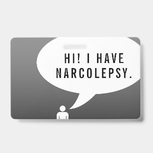NARCOLEPSY comic speech bubble Badge