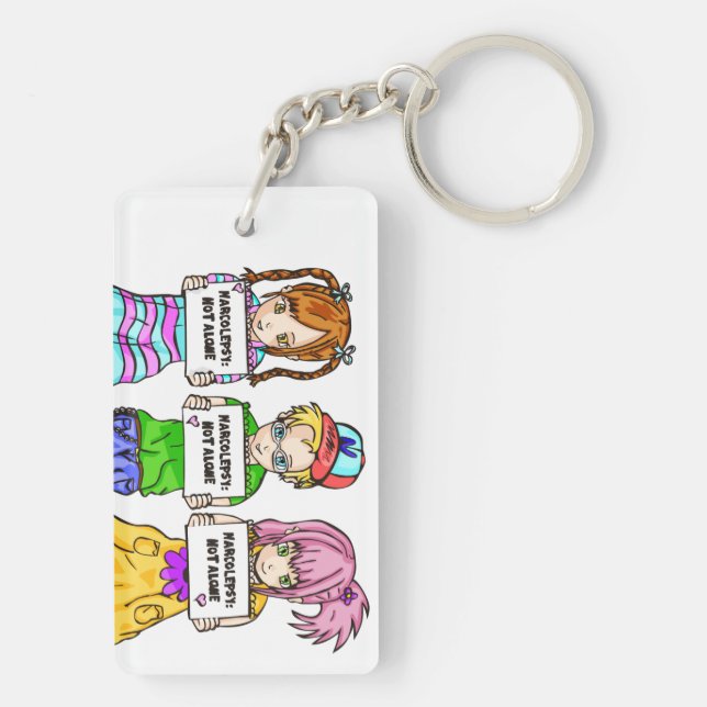 NARCOLEPSY: NOT ALONE™ Keychain (Back)