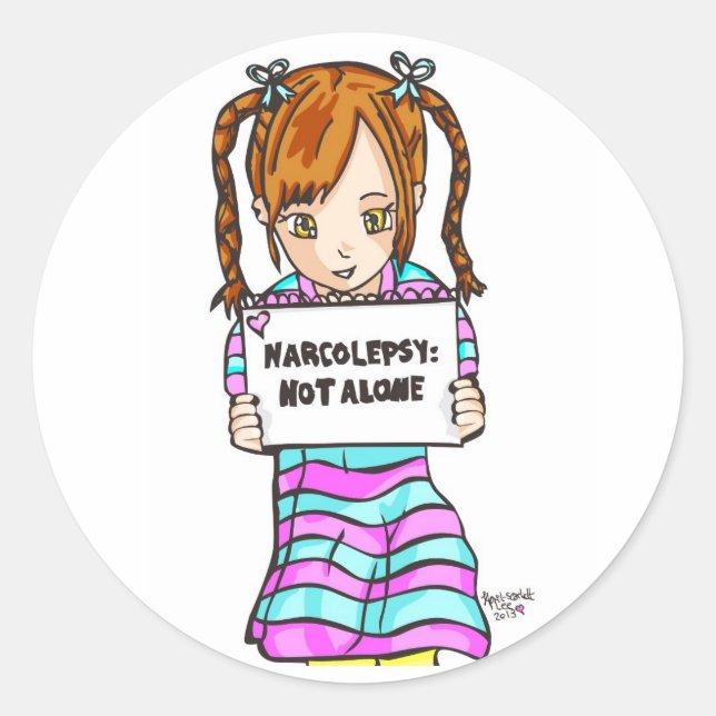 NARCOLEPSY : Stickers divertissants PAS SEUL™ (Devant)